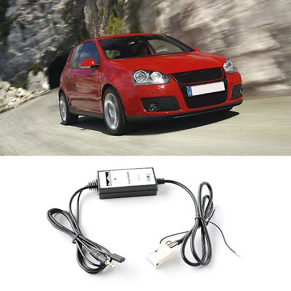 Billaudio Aux Adapter 3,5 mm Aux Indgang Cd-Skifter 12-polet Til T5
