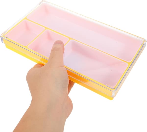 Urdele Opbevaringsboks Plastbeholder til Ur Organizer Bakke Små Dele Opbevaring Låg Tilbehør