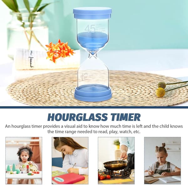 Husholdningssandtimer Delikat sandtimer Glass skrivebordsdekorasjon for bursdager og pynt