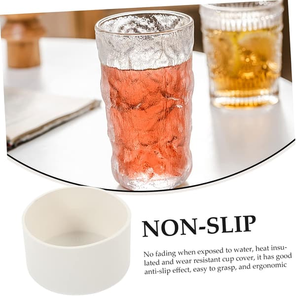 2-pack silikon halkfri flaskhylsa för 12-24 oz glasvattenflaskor
