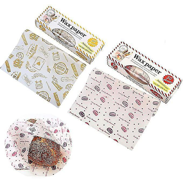 100 st Matpapper för Mat, 2 Stilar