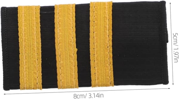 Kaptens axelremmar för pilotuniform flygvärdinnedräkt tillbehör