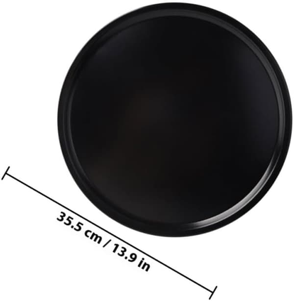 Non-Stick pizzapande i kulstofstål, kraftig metalbageform, robust til langvarig brug, sort bageplade