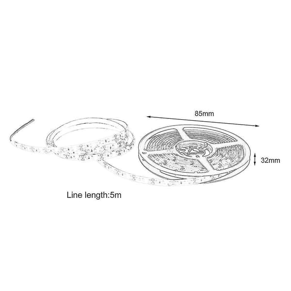 5m 12V 600LED Flexibelt LED-remsa, ej vattentät