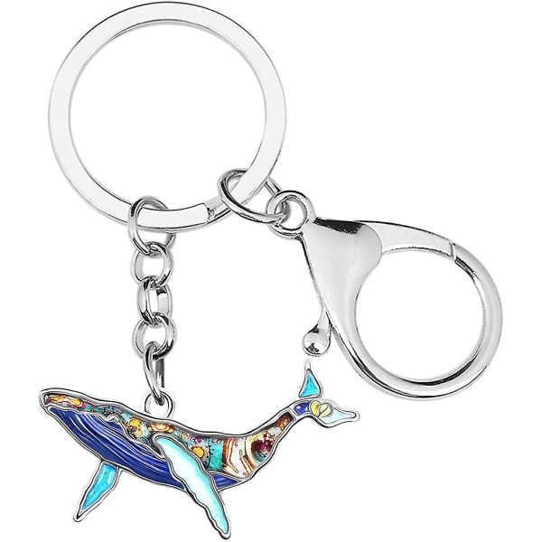 Emalje legering Sød hval nøglering Ocean nøgleringe til kvinder piger taske  tegnebog charms nyhed 8e98 | Fyndiq
