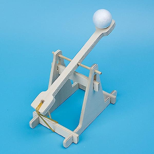 Børns Videnskabelige Eksperiment DIY Trebuchet Legetøjsmodel Træ Katapult Sæt Kaesi