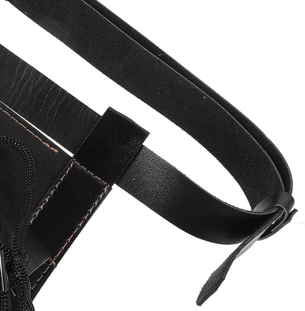 Svärdsbälteshållare i läder för att bära 2 svärd Multifunktionell Ergonomisk Design Svart Läder