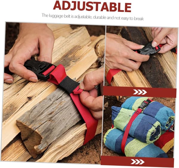 3 st nylonremmar bagagepackremmar spänne för campingresväska