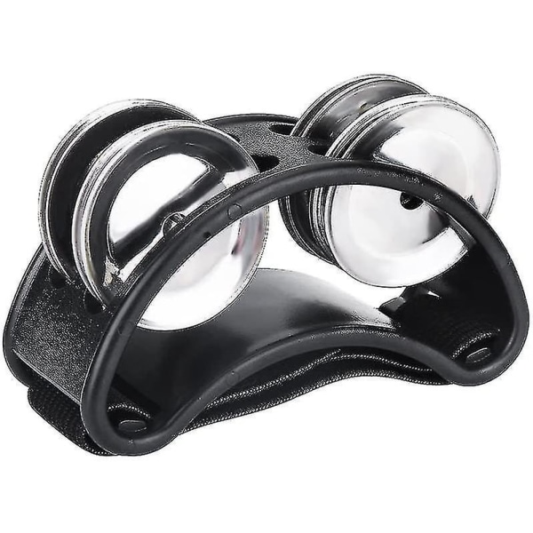 Metallisk Tamburin Percussion, 1 Styck, Svart
