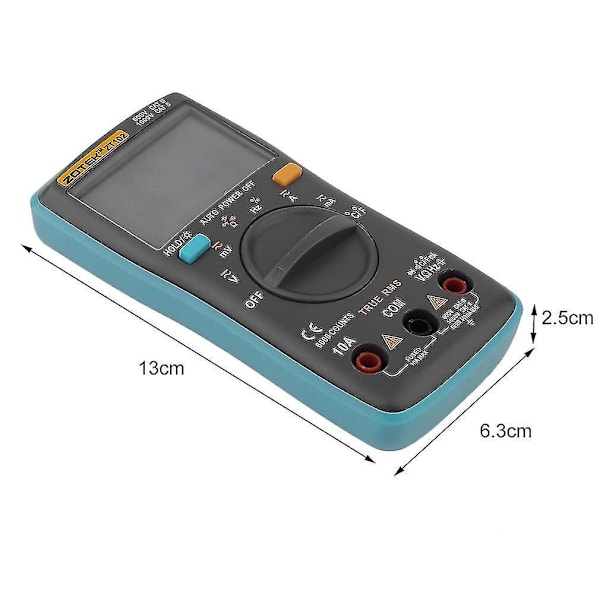 ZT102 Digitalt Multimeter 6000 Tellinger Voltmeter