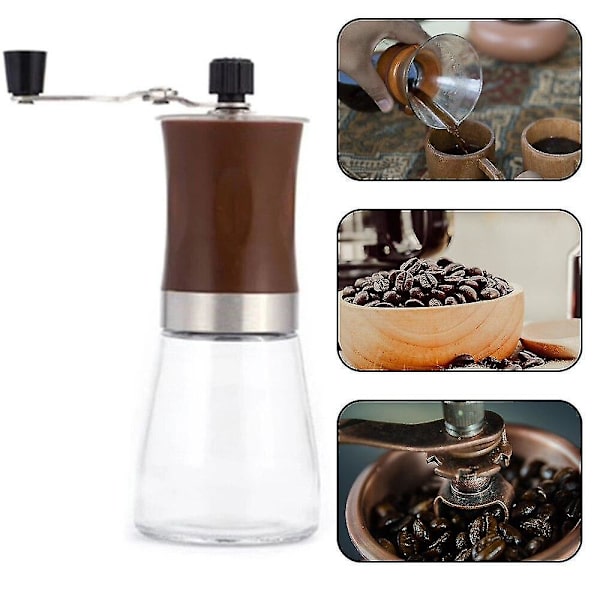 Bærbar Manuell Kvern for Kaffe, Krydder, Pepper, Bønner og Korn