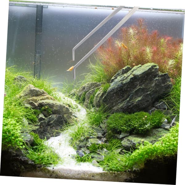2 stk. 38 cm akvarietang i rustfrit stål til trimning af vandplanter