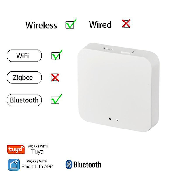 Tuya Zigbee Smart Gateway Hub Multi-modell Wifi Bluetooth Smart Hjem Smart Life Trådløs Fjernkontroll Bluetooth Gateway