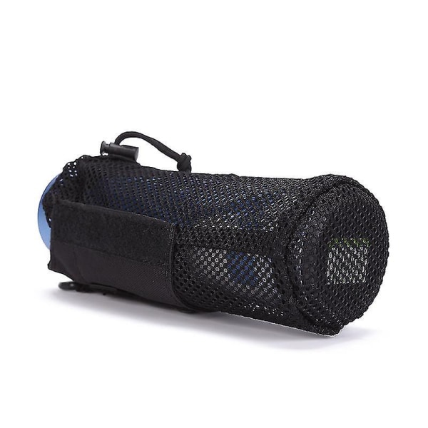 Utomhusresor Multifunktionell mesh Sleeve Tactical Water Bottle Bag Black 1st