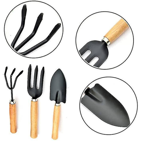 Mini Skovl Rake Spade Hage Håndverktøy Tresett