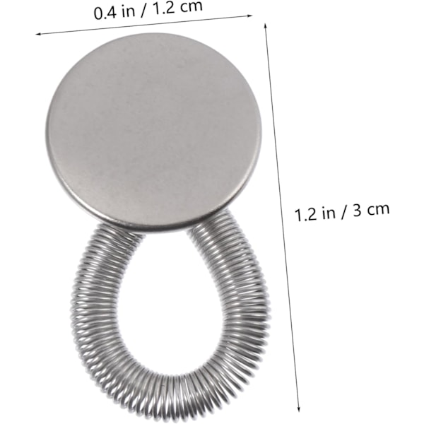 3 sett Bukseforlengerknapp Elastisk Fjærknapp for Livviddeforlengere Komfortabel 20 stk.*3