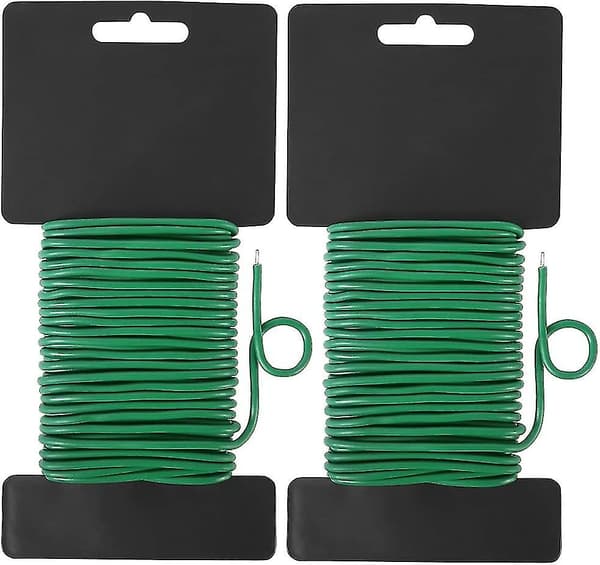 Trädgårdsväxttråd, Mjuk Vridbar Bindtråd för Trädgård, Hem, Kontor (grön) (2-pack)