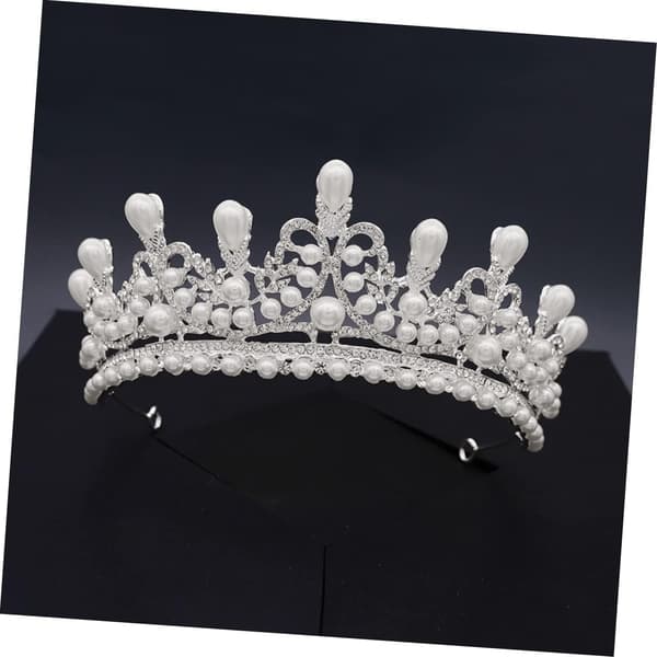 Diamant Perle Krone Brude Hodeplagg Hodeplagg Rhinestone Krone Mote Brude Hodeplagg Prinsesse Tiara