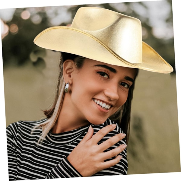 Eva Cowboyhatt Herrhatt för Män Hooey Hattar för Män Justerbar Hatt Gyllene