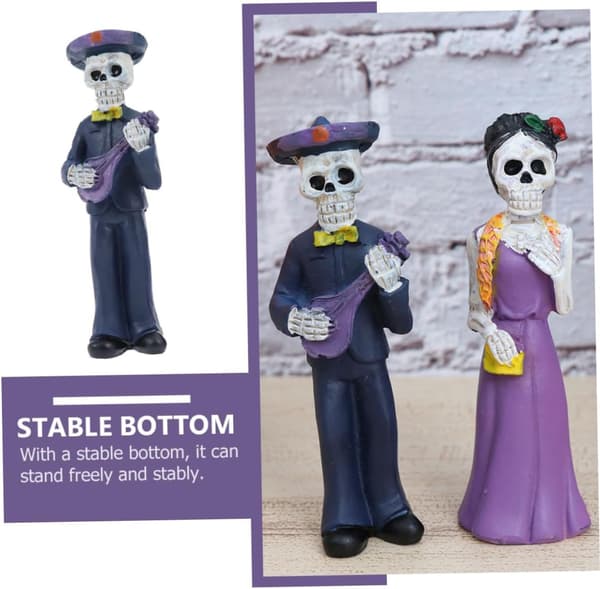 Halloween Skelet Figur Simulation Indretning Kraniepynt Harpiks Model Pynt