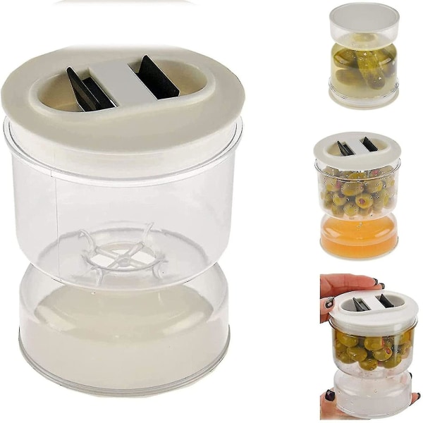 Hourglass Can Dry Wet Separation Container Olive Food Storage Pickle Jar (1pcs)