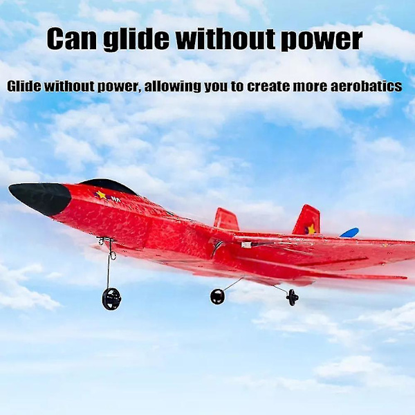 F22 2.4g Fjärrkontroll Rc Plan 3-axlig Gyro 2ch Jetflygplan Fighter Rtf Red