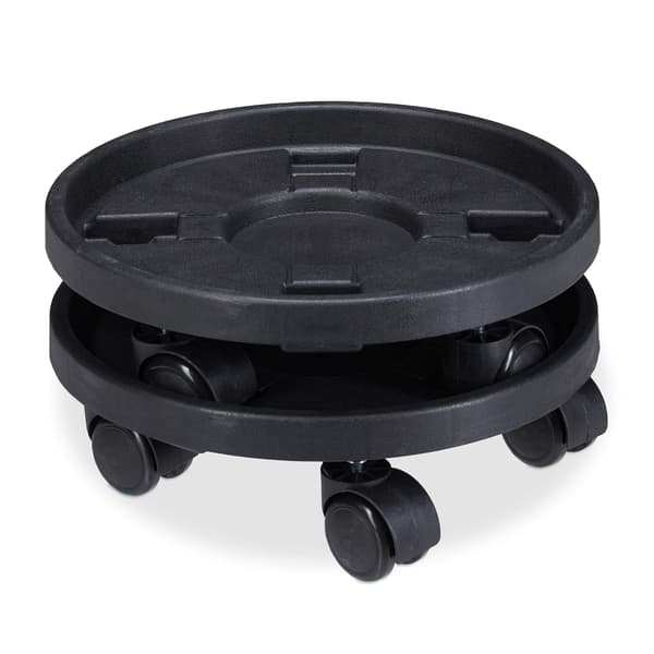 Växtvagn, Set om 2, D. 30,6 Cm, Blomställ med Hjul, Inomhus, Utomhus