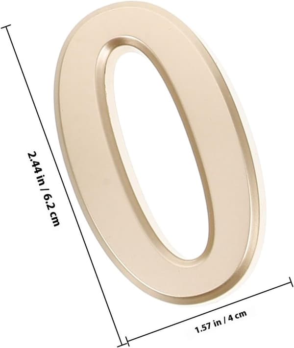 10 stk. ABS husnumre utendørs, moderne store tall, elegant gullfinish, enkel installasjon, forbedret synlighet