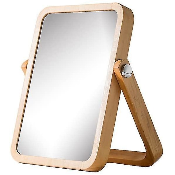 Simple Wooden Vanity Mirror Portable Folding Table