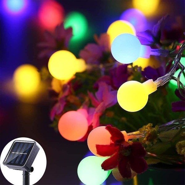 Mini Globe Solar LED Fairy String Lights vedenpitävä 8 tilaa