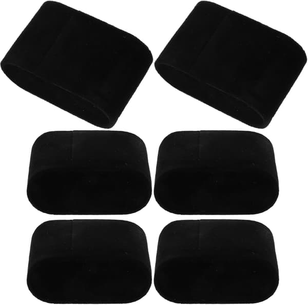 6 st klockkudde smyckeskuddar för armband, armring, display grå och liten kudde