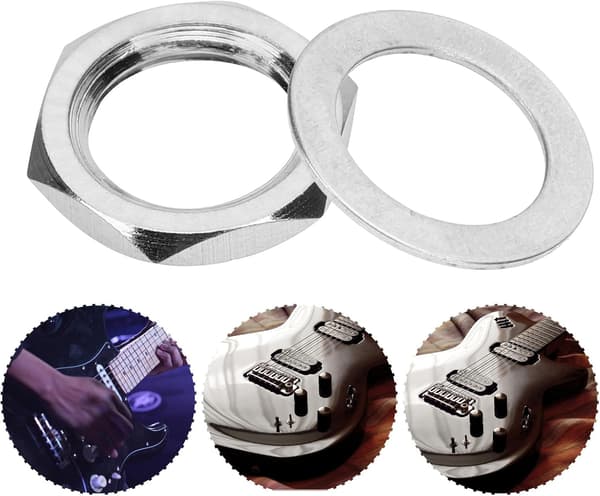 10 uppsättningar elgitarrsadelpackningssats legering silver lätt att installera högeffektiva gitarrbrickor hårdvarutillbehör