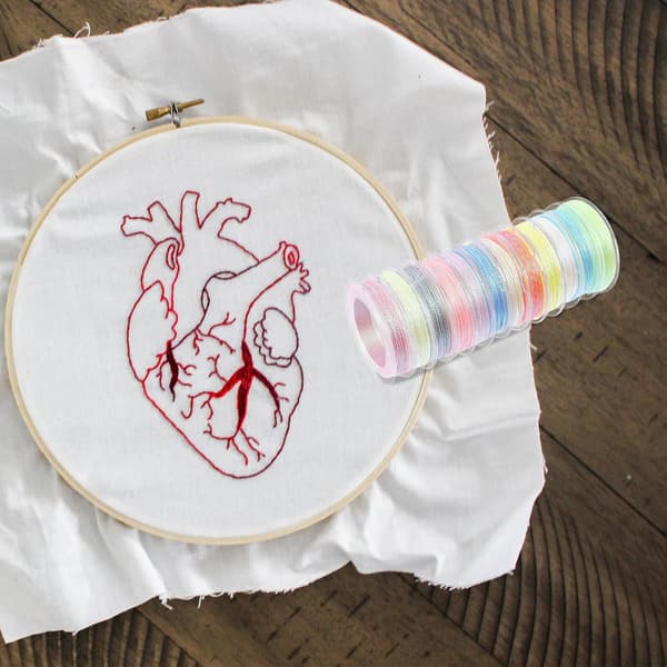 Lysande sytråd multifunktionell broderitråd 3-trådig 12 färger DIY polyesterfloss