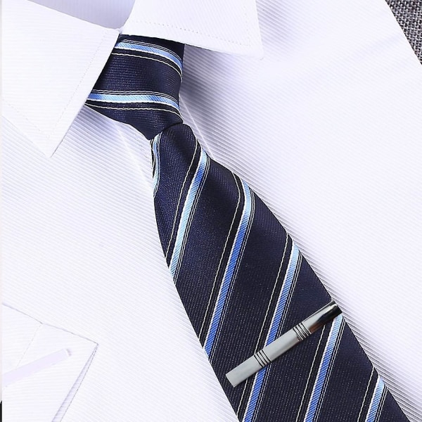 4 stk slipseklips, slipsnål herre slipseclips, sølv slipsclips klip sæt, 2,3 tommer metalspænde