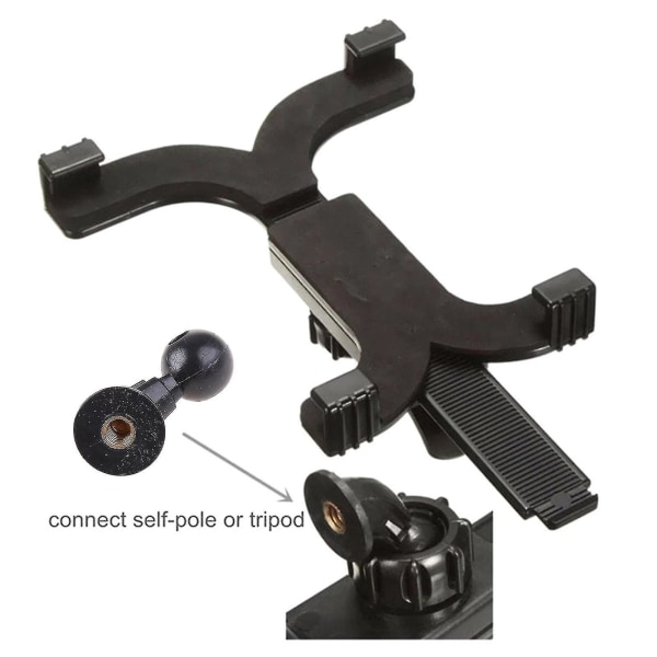 1/4 tommer til 17 mm kuglehovedadapter drejebolt til stativ Selfie-håndgrebsstativ Kuglemontering til telefonpad-tablet (1 stk., sort)