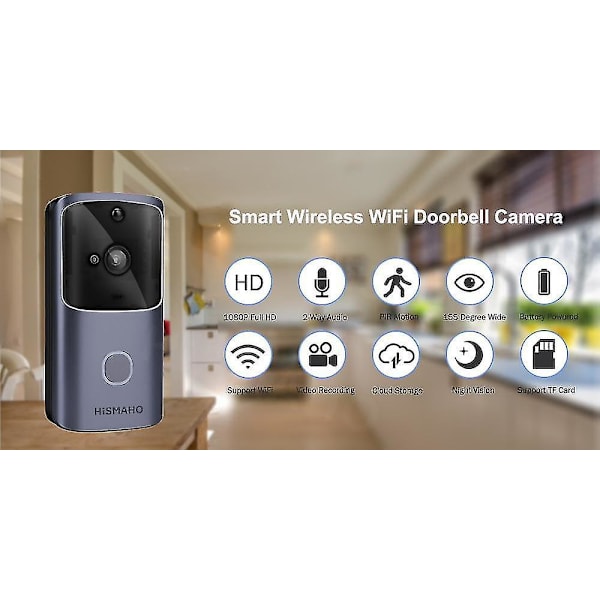 Dørklokke Smart Home Trådløs Telefon Dørklokke Kamera Sikkerhed
