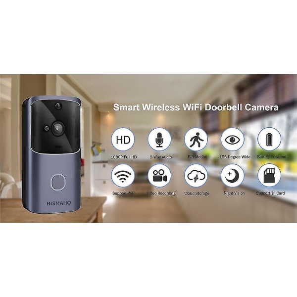 Dørklokke Smart Home Trådløs telefon Dørklokke Kamerasikkerhed