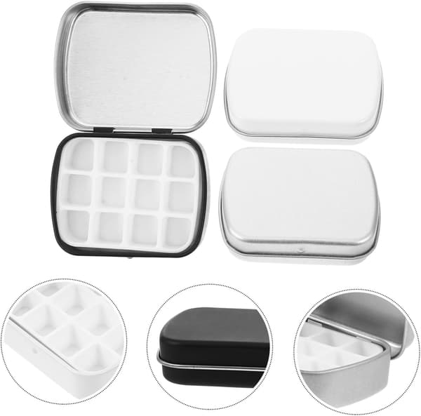 Bärbar Mini Nagellacksgel Organizerlåda med Fack Material Resevänlig Nagellacksförvaring