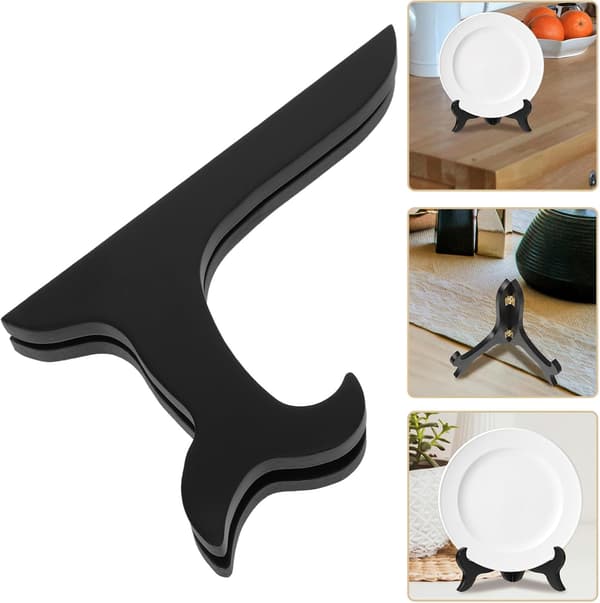 Fotoholder Billedramme Bogstativ Slankt Moderne Sort Plast Multifunktionelt Design Nem Installation