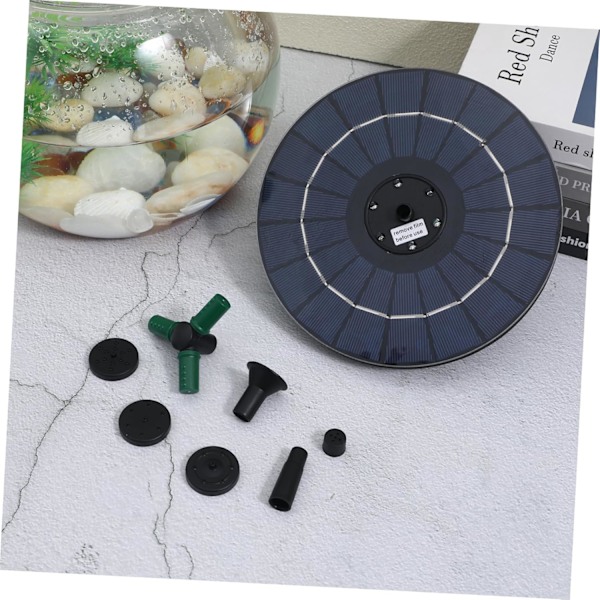 Aurinkolähdepumppu 4W Paneeli LED-valot Automaattinen Sammutus Monipäinen Puutarha-altaalle Piha 18cm