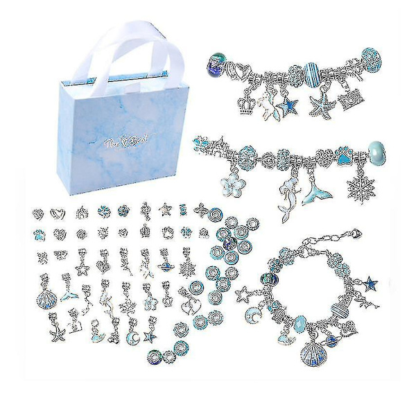 Charm Armbånd Smykkefremstillingskit Med Perler Armbånd Charms Halskædet DIY Håndværk Gaver Sæt