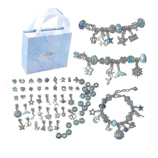 Charm Bracelet Jewelry Making Kit With Beads Bracelets Charms Necklace Diy Crafts Gifts Set