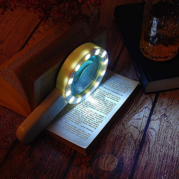 Magnifier 13 LED-ljusläsning för seniorsmycken