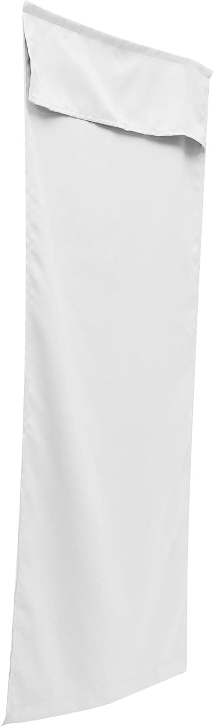 Vit polyester sovrumsfönstergardin med värmeisolering och mörkläggningsfunktioner