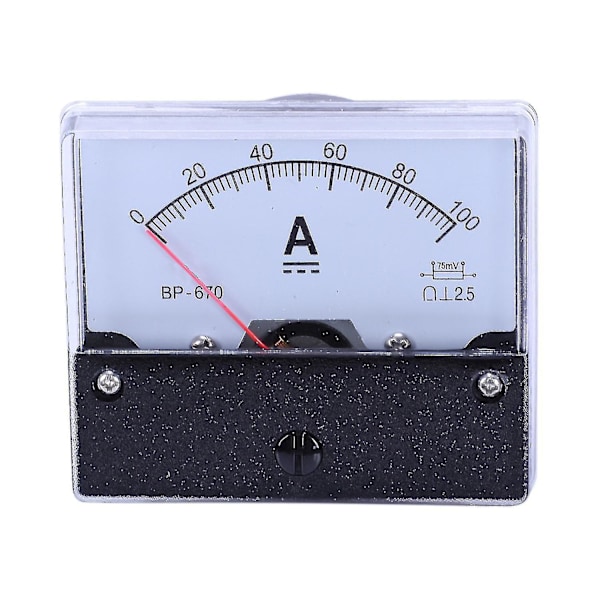 Dc 100a Analogt Panel Strøm Tæller Amperemeter Måler -670 Ty-yuhao
