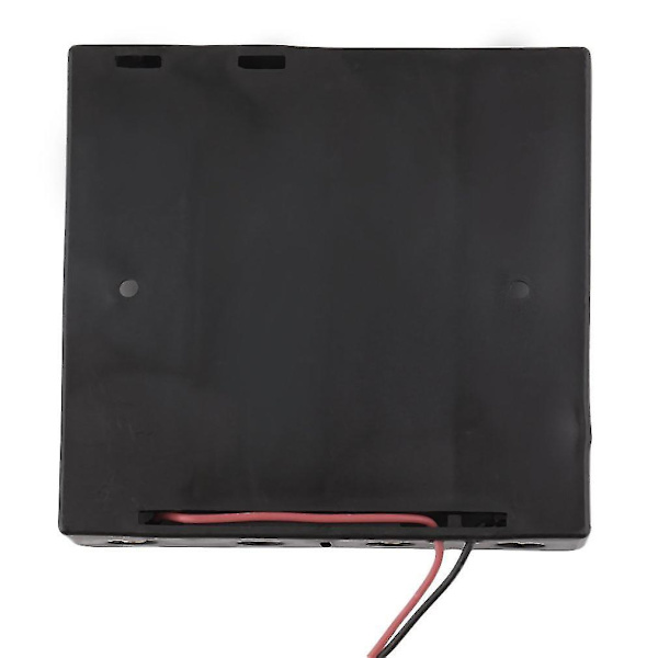 Batterilagringsboks i plast for 4 x 18650 batterier med 6 ledninger