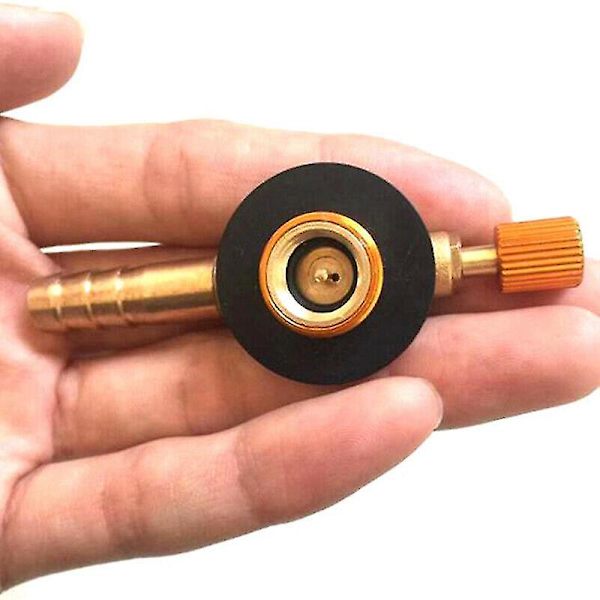 Udendørs Camping Gasskomfur Skift Opladning Oppustelig Ventiladapter Patron. (guld+sort)(1 stk)