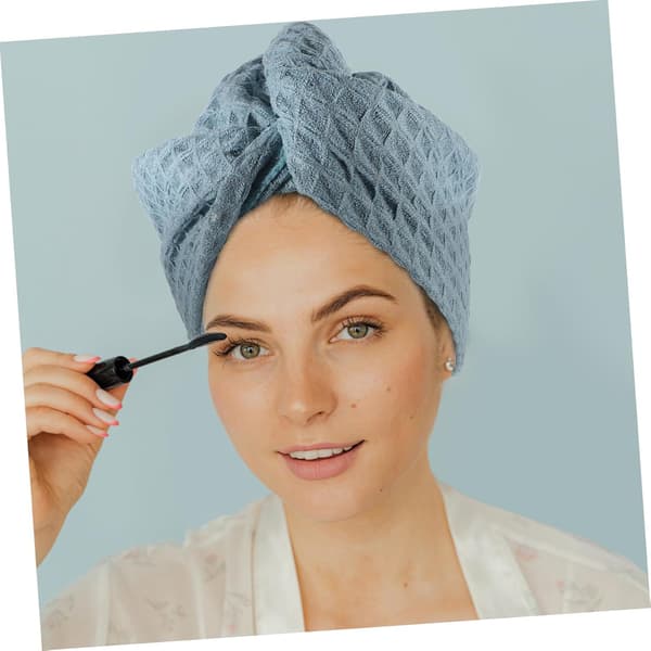2 stk. tørrehætter til voksne i mikrofiber, absorberende tørrehætter til hjemmebrug