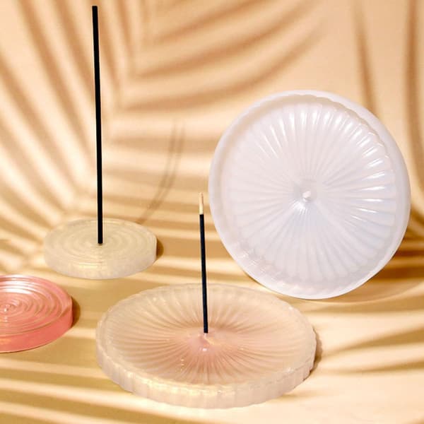2 stk. non-stick silikone røgelsespindholderform DIY aromaterapi fad støbeform