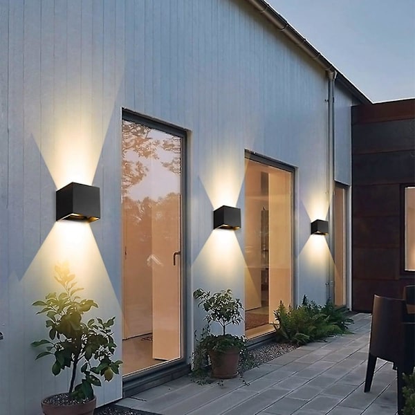 LED-vägglampa för utomhus/inomhus, upp/ner, IP65 vattentät, 12W